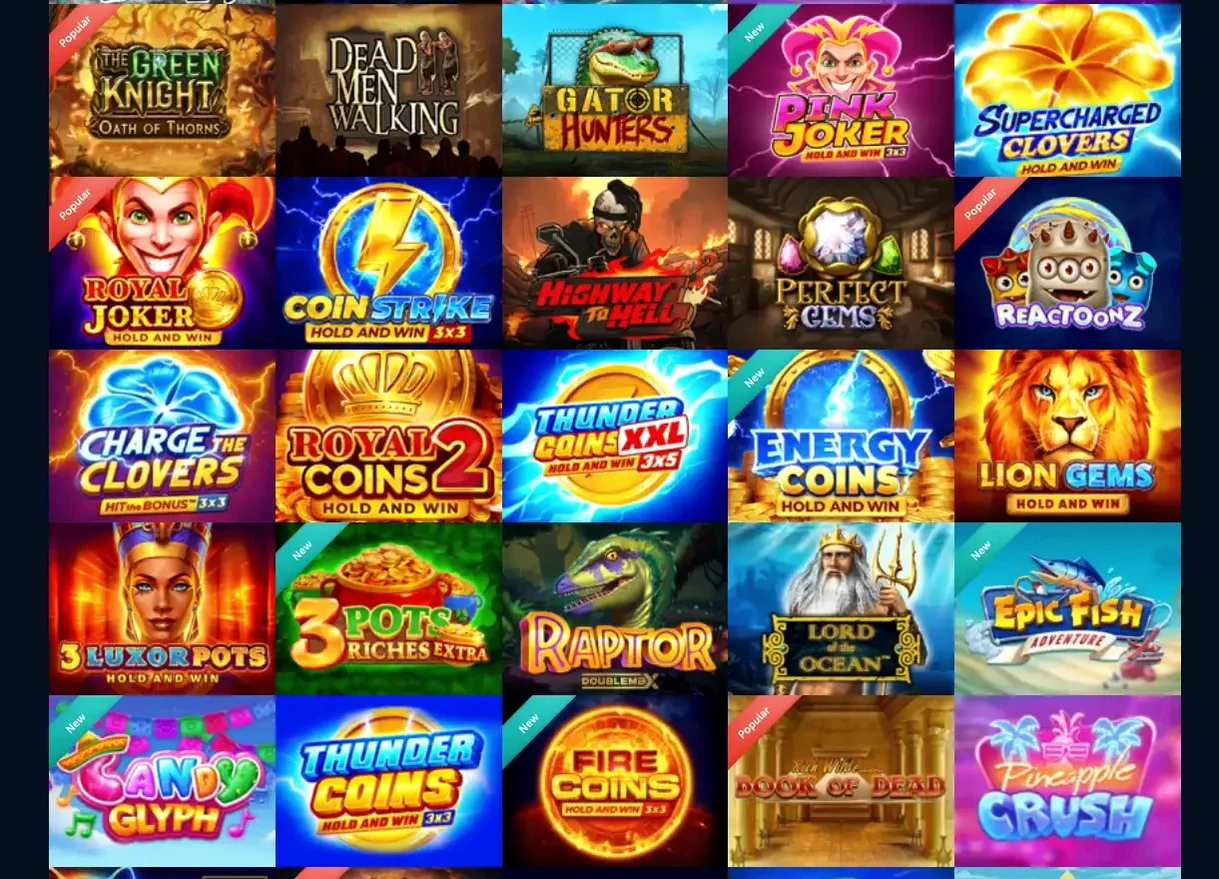 Rich Royal Casino Spielauswahl